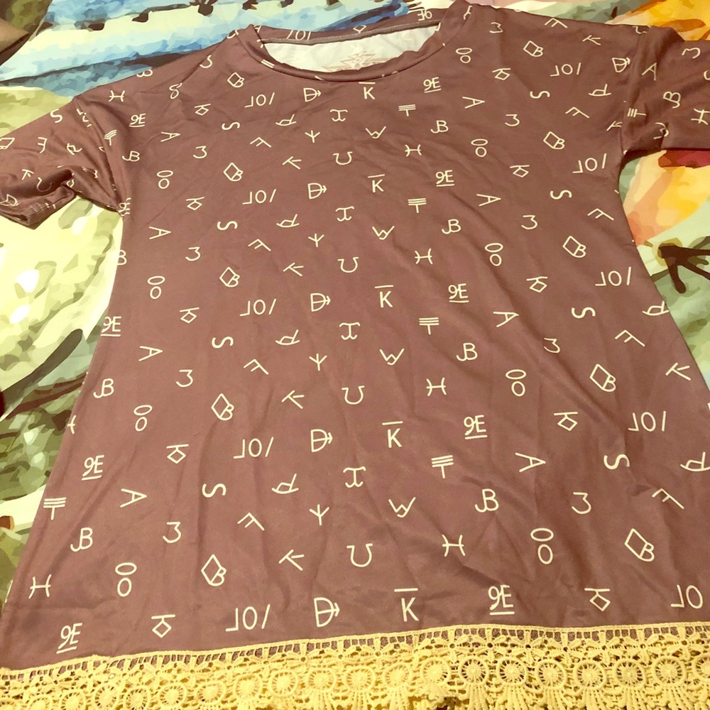 Mauve lad bottom blouse